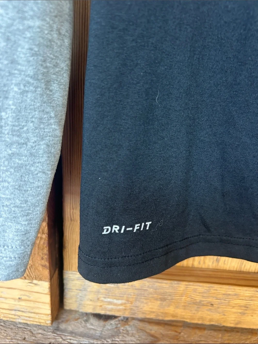 Youth Nike Black-Gray Duke 'Blue Devils' Long-Sleeve Layered Tee Dri-fit medium